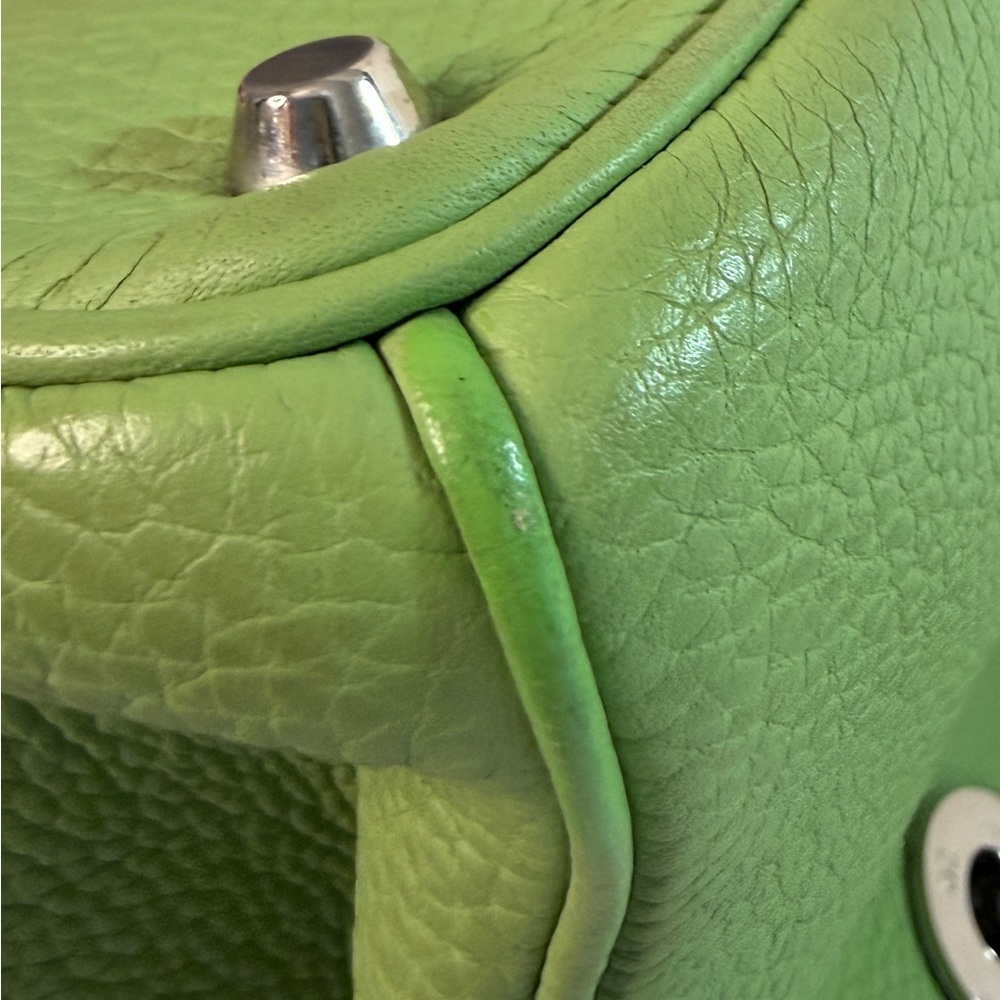 Dior Green Pebbled Leather Medium Issime Shopper Tote with Detachable Pouch - Picture 10 of 10